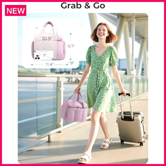 Large Travel Toiletry Bag with Wet/Dry Separation, Water-Resistant Organizer - Picture 5 of 7